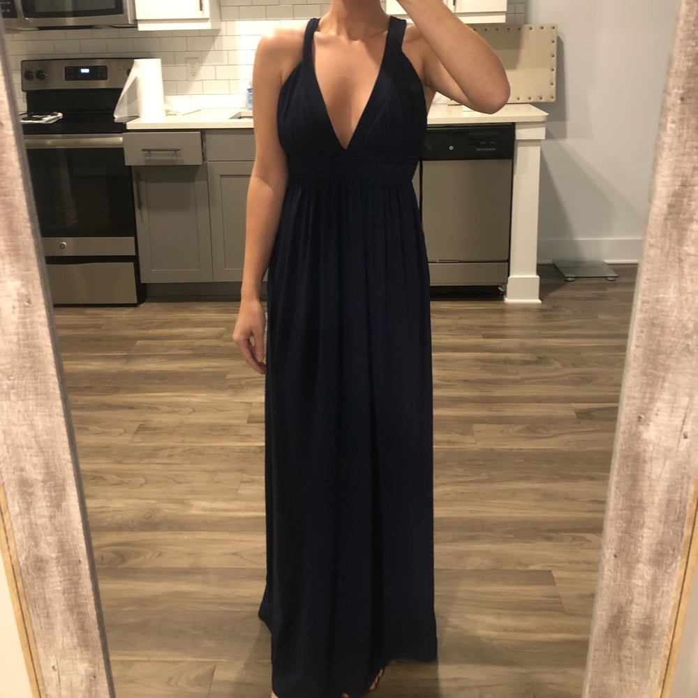 Lulu’s Navy Blue Maxi Gown